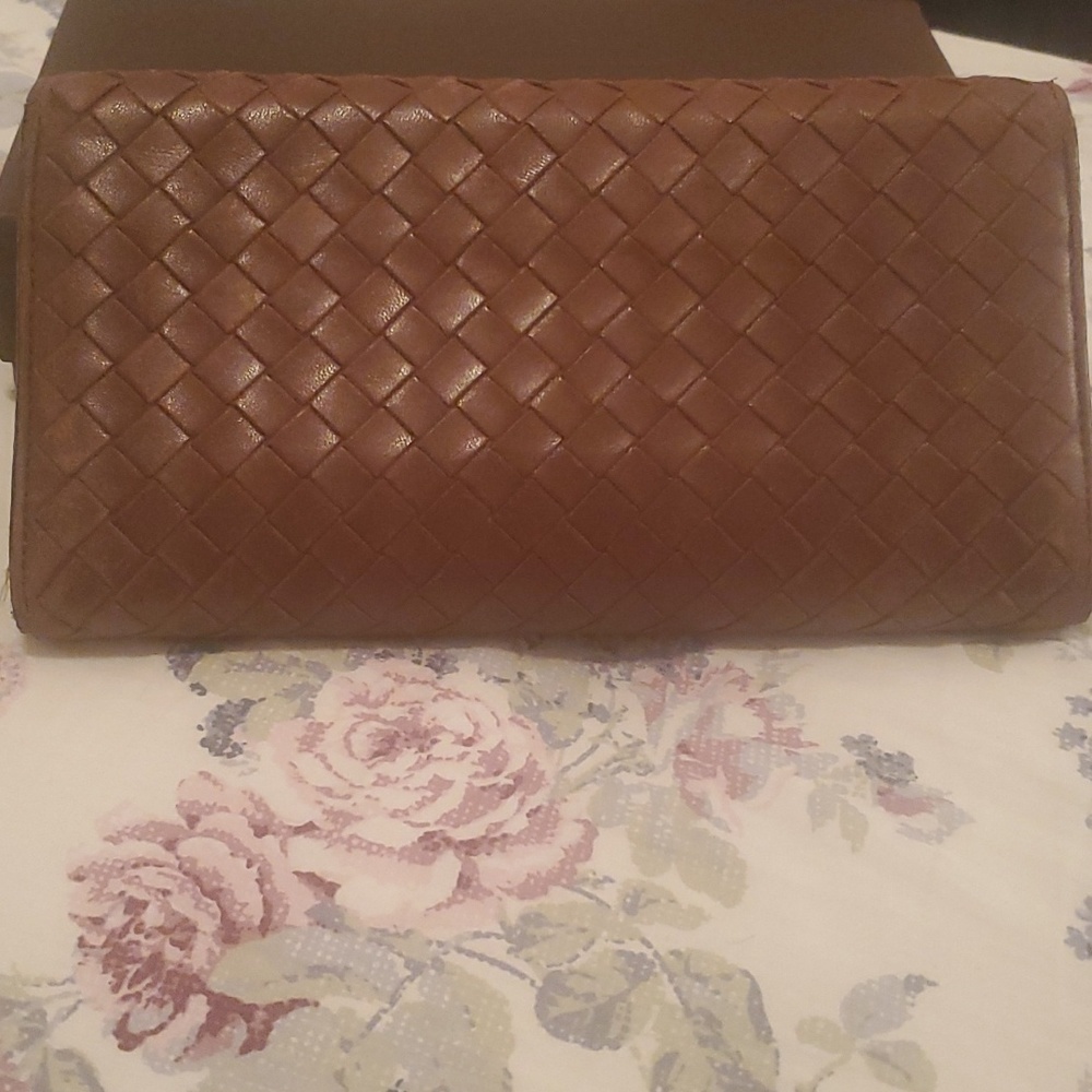 ****SOLD**** Bottega Venetta brown Intrecciato leather Continental long wallet - Picture 6 of 7